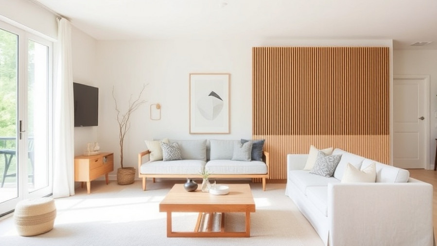 Minimalist living room showcasing Scandinavian design style with functional furniture.