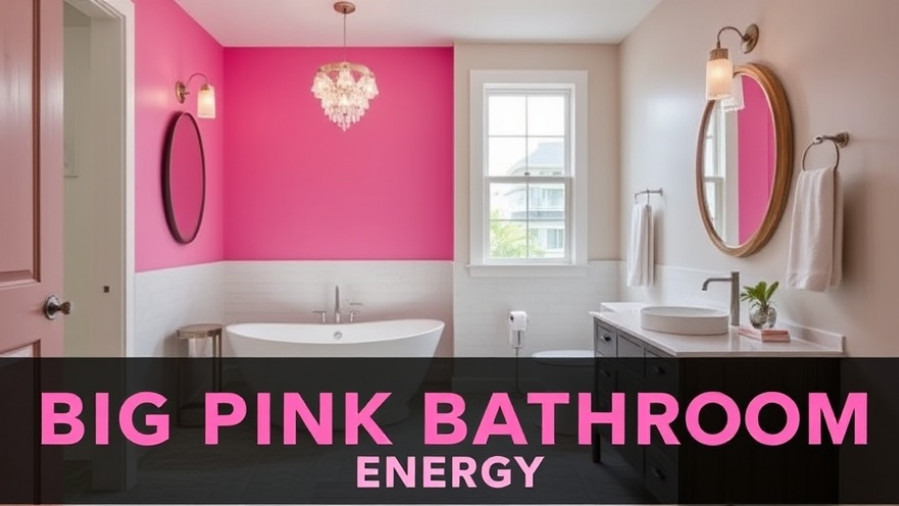 Trendy Big Pink Bathroom Energy by custom home builders in Tampa Bay.