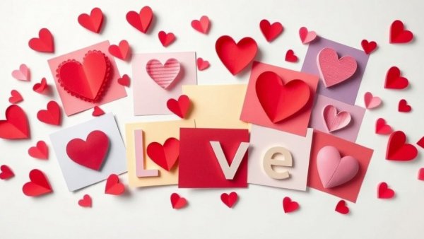 Valentine's Day ideas for teenagers: colorful cards and heart candy