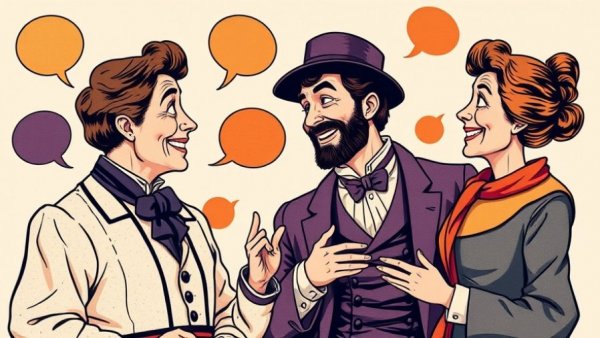 Creative collage of a historical couple in conversation, illustrating how to teach history without a textbook.