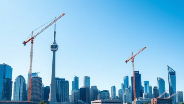 Toronto construction skyline symbolizing Canada's construction outlook 2026.