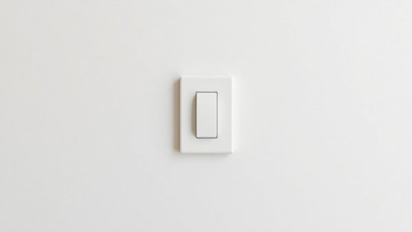Simple white light switch representing common electrical problems in homes.