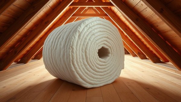 Insulation roll in attic to winterproof your home.