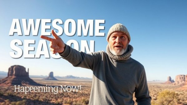 Phoenix weather month-by-month overview with overlay text 'AWESOME SEASON'.