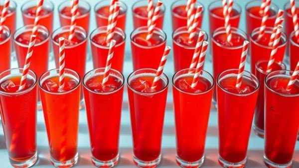 Stylized soda glasses with straws highlighting healthy sodas health claims.