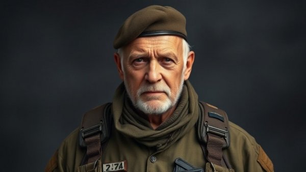 Military man profile symbolizing strategic business growth