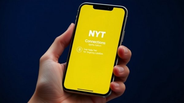 NYT Connections Sports Edition app on smartphone screen.