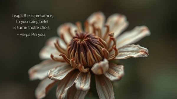 Withered flower image symbolizing character development in leadership.