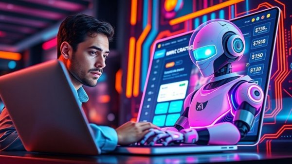 Create AI Websites For Local Businesses, tech-themed promo image.