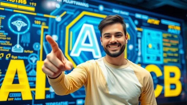 Promotional image for starting an AI business as a beginner.