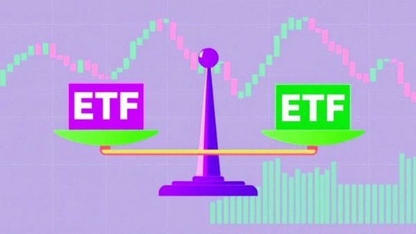 Illustration comparing Consumer Staples ETFs on a scale.