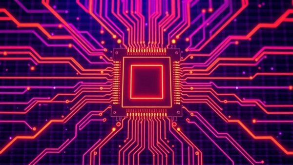 AI investment pressure on CIOs visualized by vibrant microchip.