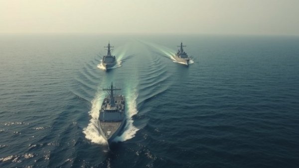 US naval ships deployed near Iran affecting businesses.