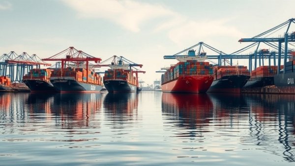 Container ships at port reflecting on the impact of Trump's 15% tariff on small business finances.
