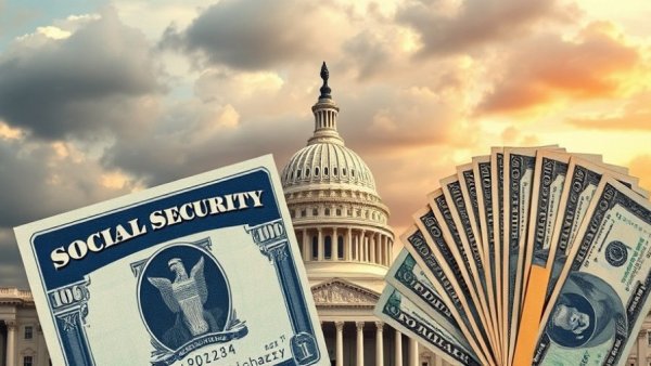 2026 Social Security changes visualized with financial and legislative themes.