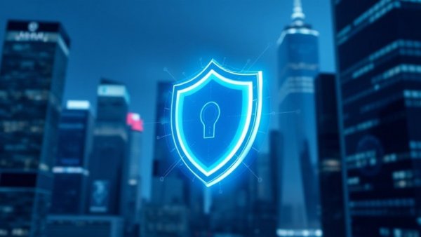 Futuristic digital shield symbolizing non-dilutive funding security.