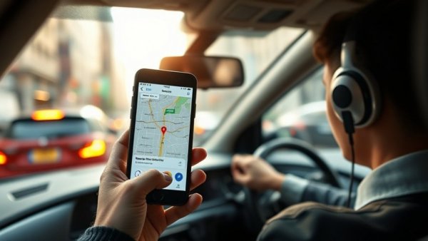 Smartphone with rideshare app inside car highlighting best business loan options for rideshare.