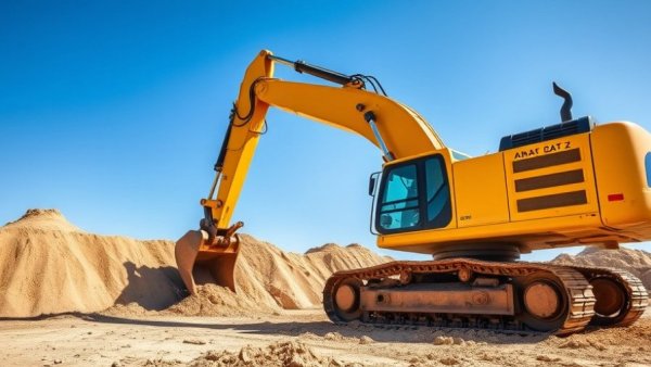 Excavator digging in sunlit construction site - Best Equipment Loans for Bad Credit.