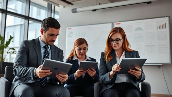 Forensic audit of decision making in a modern office, professionals analyzing data.