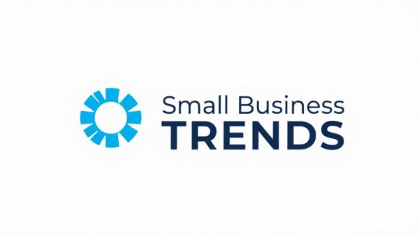 Small Business TRENDS logo, blue circle, white background.