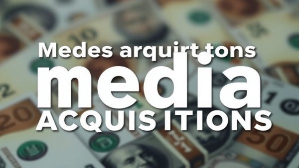 Media acquisition impact graphic with text and financial theme.