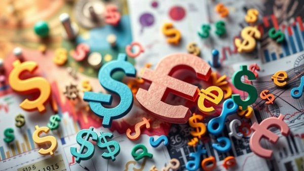 Inflation impact on business, visual of currency symbols and economic charts.