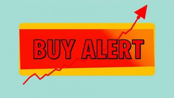 Semiconductor Stock Investment alert graphic with candlestick chart.