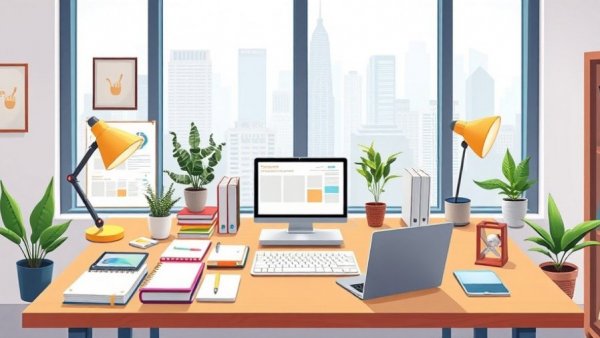 Comprehensive Content Marketing Planner on a desk with charts and laptop.