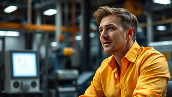 Casual man discussing Pentagon contract with Anduril backdrop.