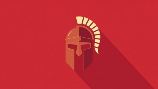 Minimalistic ancient helmet icon symbolizing history