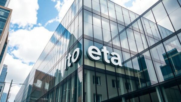 Reflective Meta building facade with logo, discussing Meta layoffs remote work.