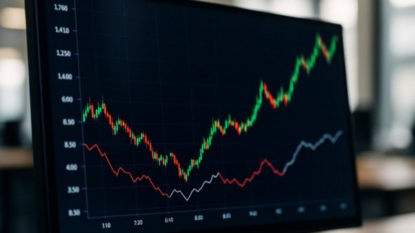 Dollar Stores Investment Insights: stock chart analysis on screen.