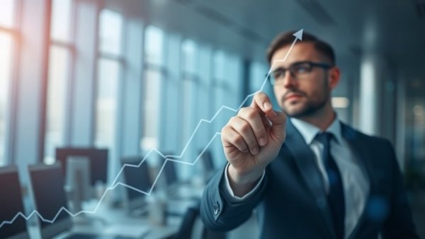 Corporate businessman illustrating financial growth, symbolizing Formula One media rights growth.