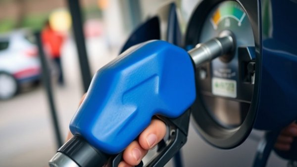Close-up of refueling at gas station illustrating financial news.