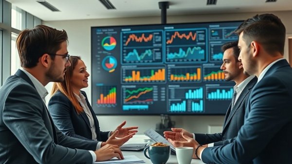 Corporate team analyzing forensic audit framework in modern office.