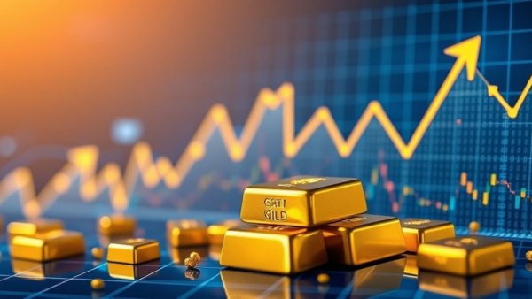 Graph showing gold price trends amid political uncertainty.