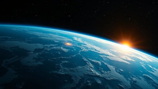 Earth with a glowing shield illustrating space-based interceptor technology.