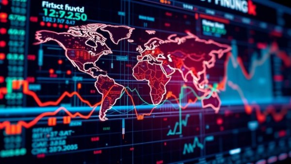 Abstract global financial indicators highlighting global economic news