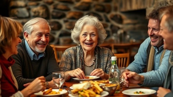 Older adults enjoying a meal, representing retirement planning strategies.