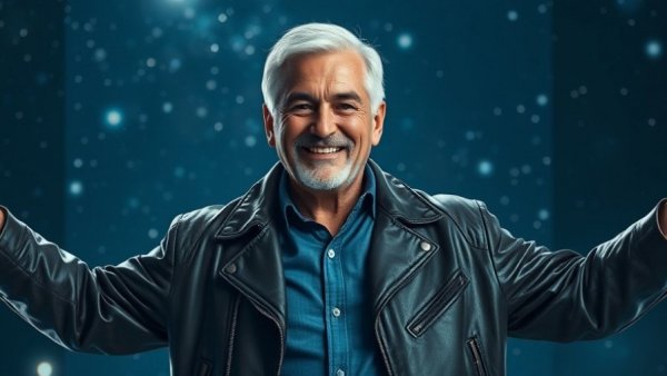 Confident man in a leather jacket discussing California billionaire tax.