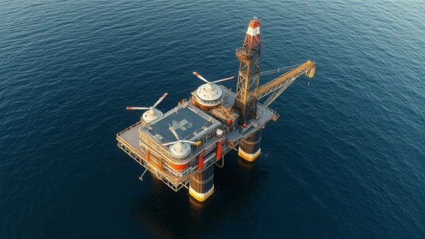 Vaalco Energy Growth Opportunities seen with large offshore oil rig.
