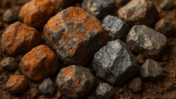 Close-up of mineral ores related to Australia Japan minerals pact.