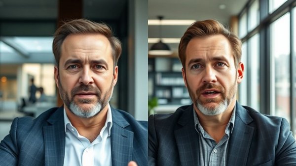 Two men discussing Palestinian right of return debate in a split screen video call.