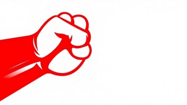 Illustration of unity with red fist, suggesting bipartisan alliance.