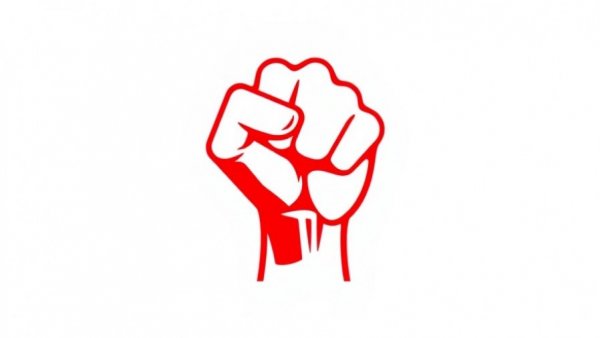 Bold red fist symbol representing power in capping credit card rates.