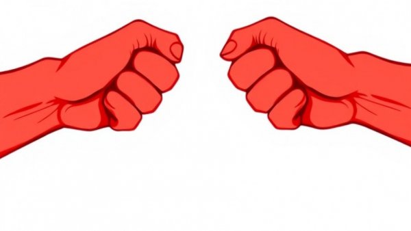 Abstract red fists symbolizing bipartisan effort to cap credit card rates.