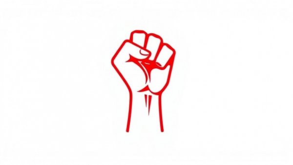 Graphic of a red clenched fist symbolizing press freedom challenges.