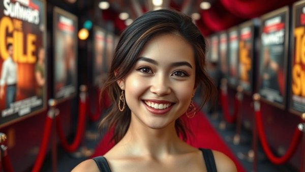 JoJo Siwa transition to adulthood, young female on red carpet, theater event.