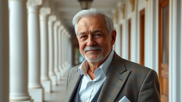 Elderly gentleman in corridor, drag culture news.