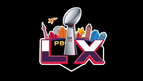 Super Bowl LX logo amidst LGBTQ+ controversy, colorful design.